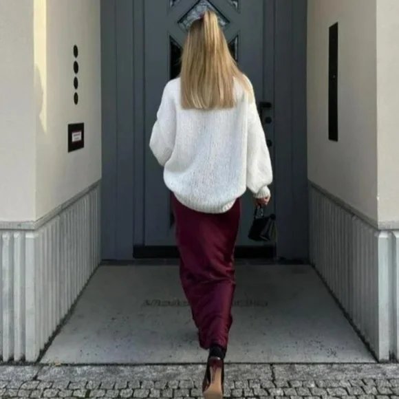 NWT ZARA SATIN EFFECT midi SKIRT S Brand new with tags - Picture 5 of 6